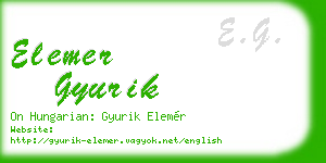 elemer gyurik business card